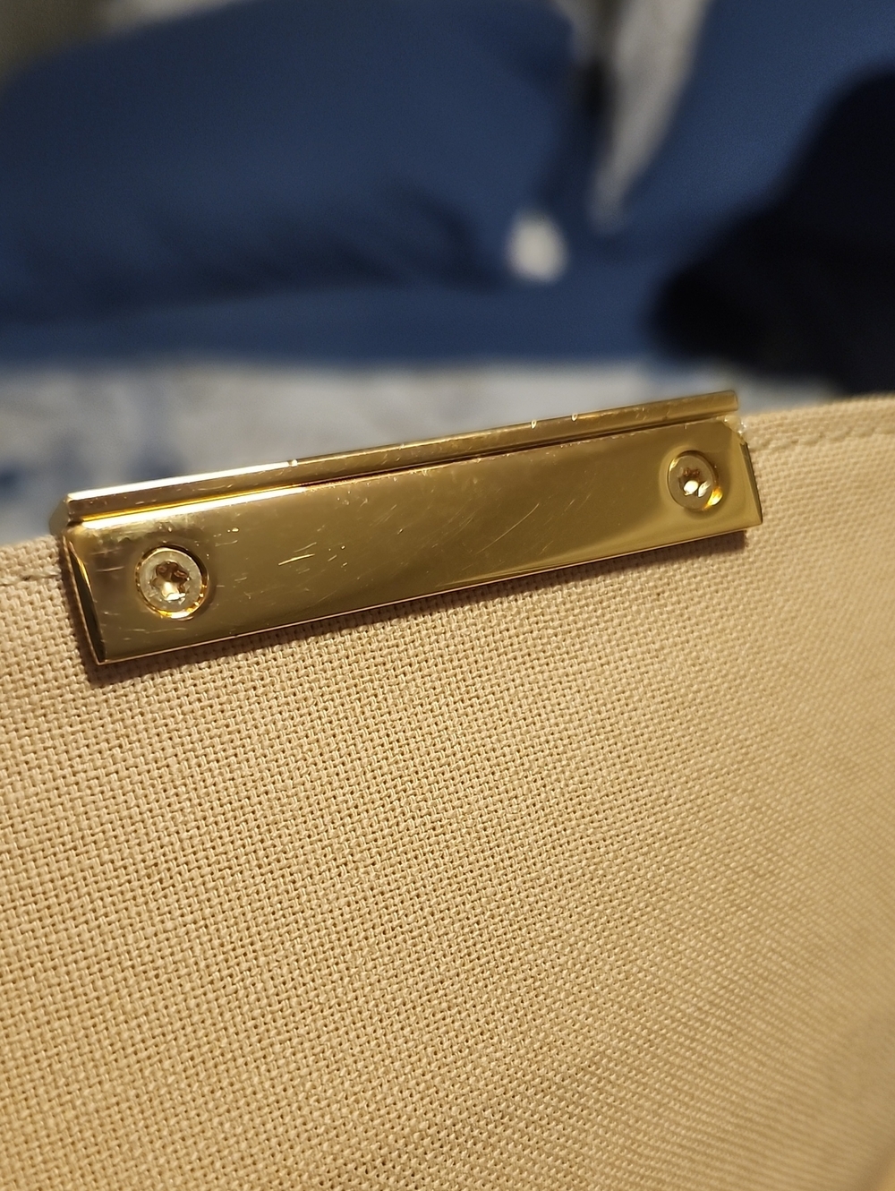Louis Vuitton White and Tan Checkered Bag - Picture 10 of 12